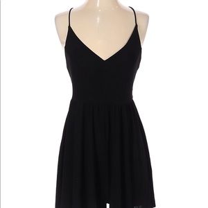 Black Zara Romper with Criss Cross Back
